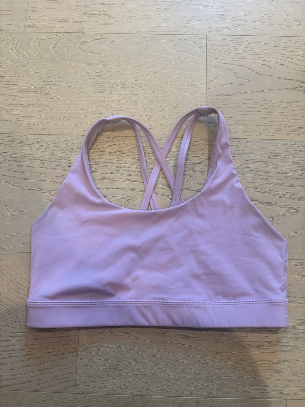 Light Purple Crossback Sports Bra — Women's Supportive Active Bra